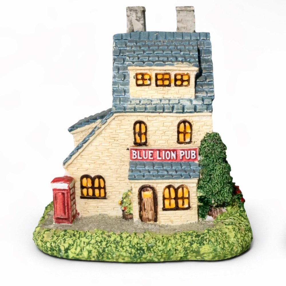Miniature Blue Lion Pub Figurine